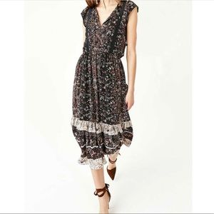 Ulla Johnson Zanna Silk Midi Dress - Size 4